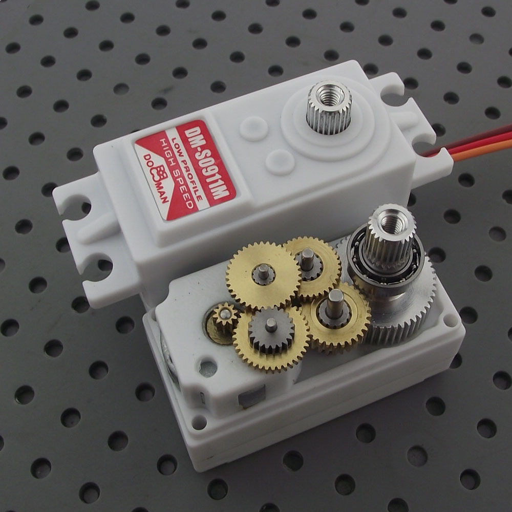 dm-s0911m金属齿矮壳短身机器人舵机9kg数码伺服器1/10车用舵机