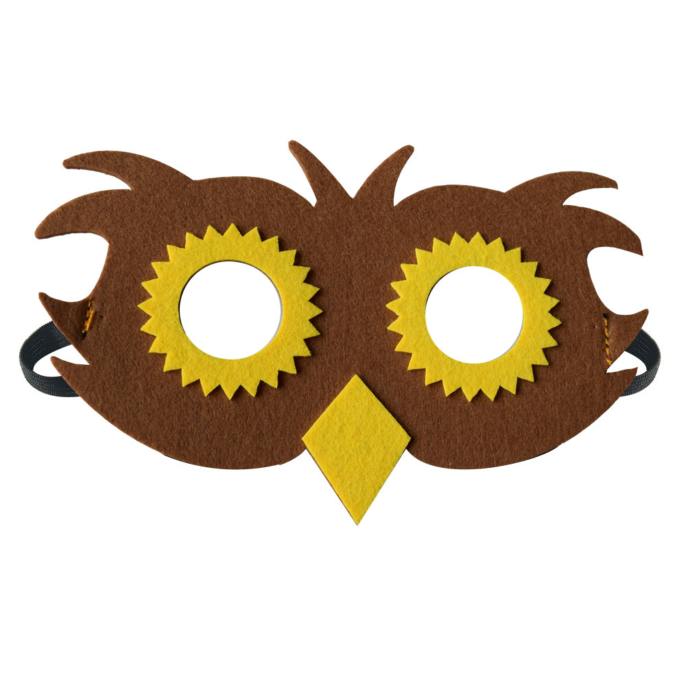 儿童活动用品猫头鹰面具面罩动物面具幼儿表演派对活动 男女