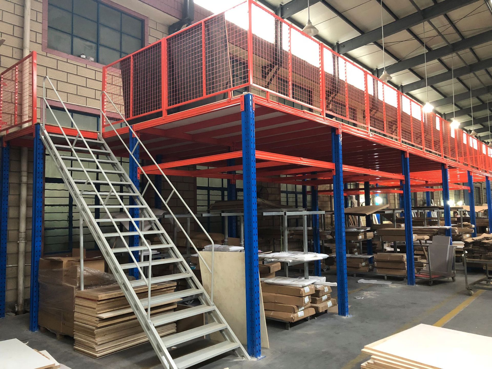 钢平台阁楼货架仓库金属钢构定做库房二层阁楼平台重型仓储货架