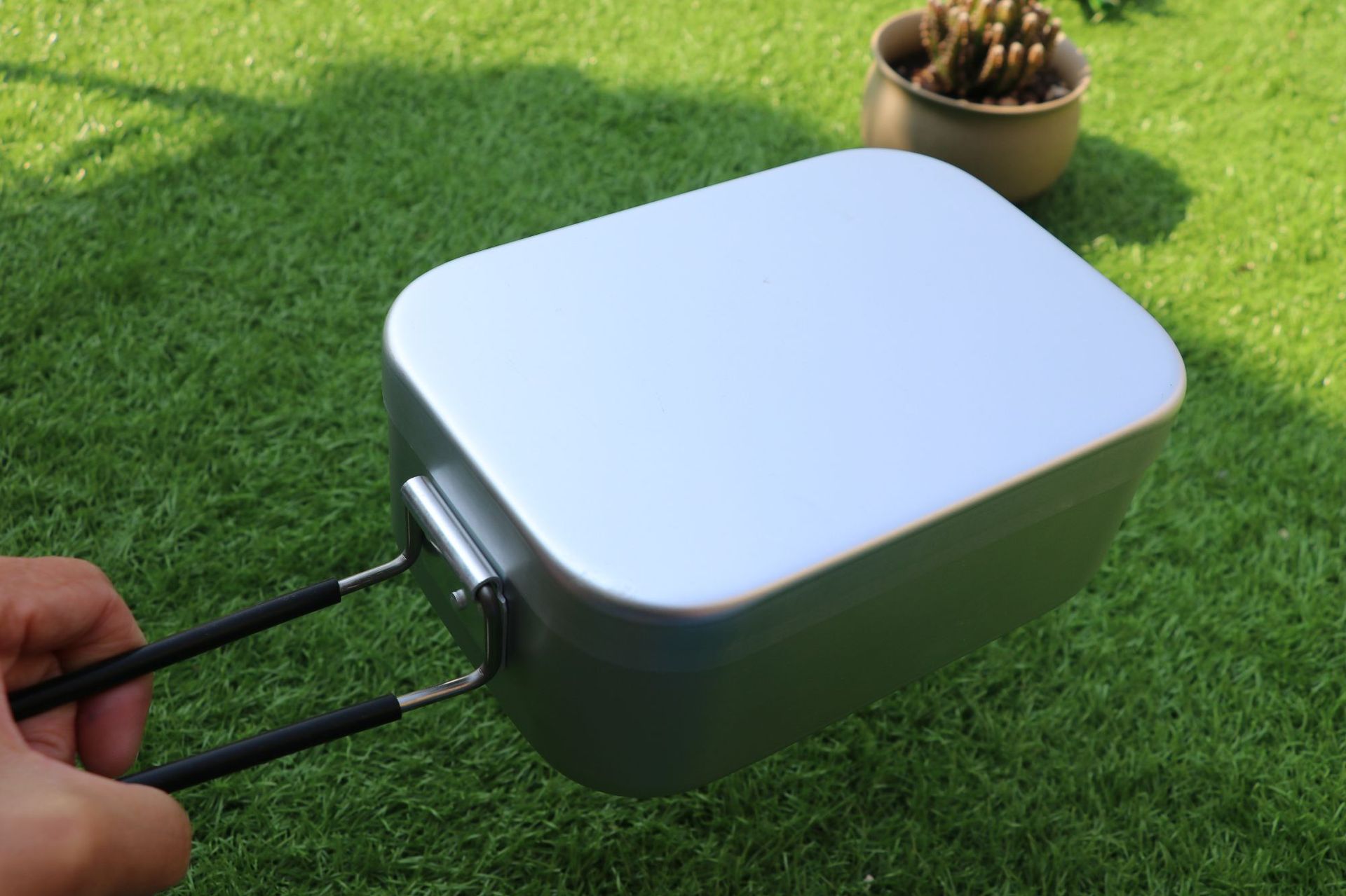 户外饭盒旅游野营露营饭盒便携可折叠储物盒野餐餐具学生饭盒大号