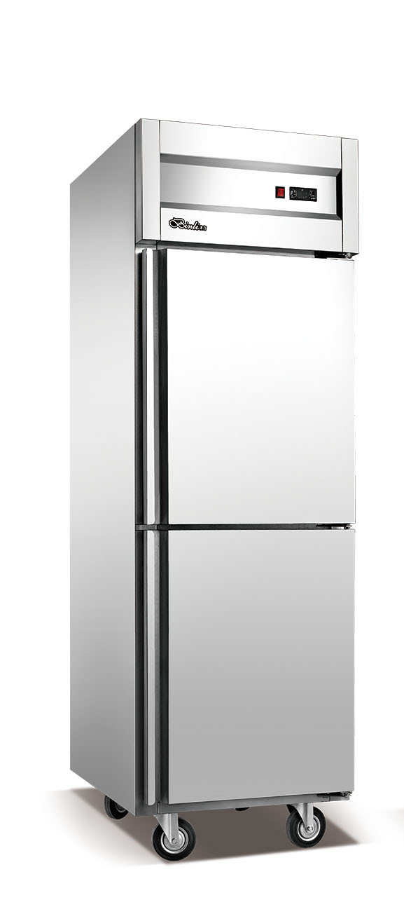 冰力鲜酒店不锈钢双门单温商用风冷厨房冰箱冷柜冷藏冷冻柜