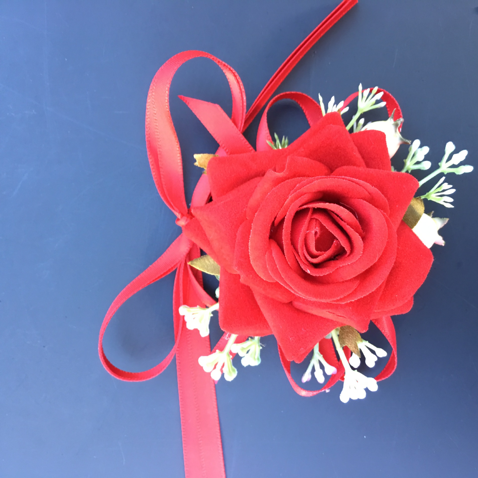 结婚伴娘姐妹同款多色手腕花颈链同步佩戴婚庆手腕花同儿童摄影款