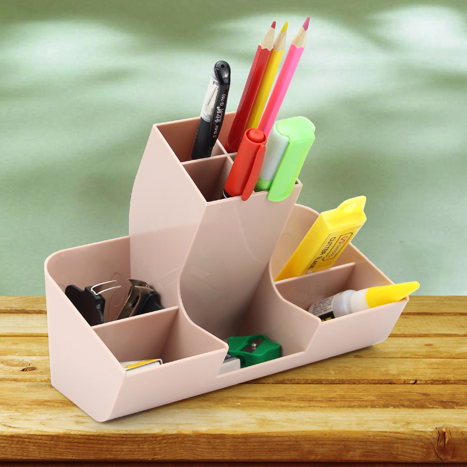 金亿利创意多功能办公室桌面文具收纳笔筒 厂家批发直销定制现货