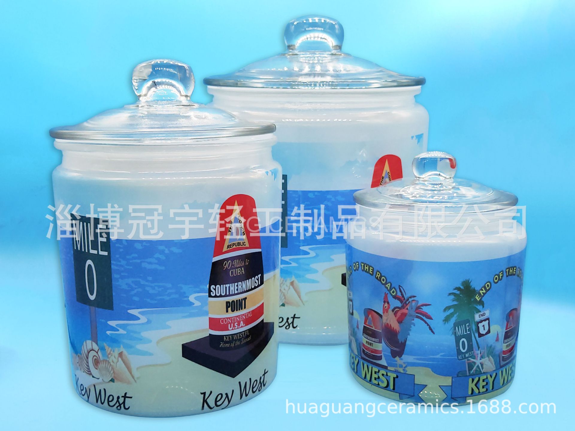 热转印涂层玻璃罐， 大玻璃罐， 热转印密封罐， 热转印玻璃罐