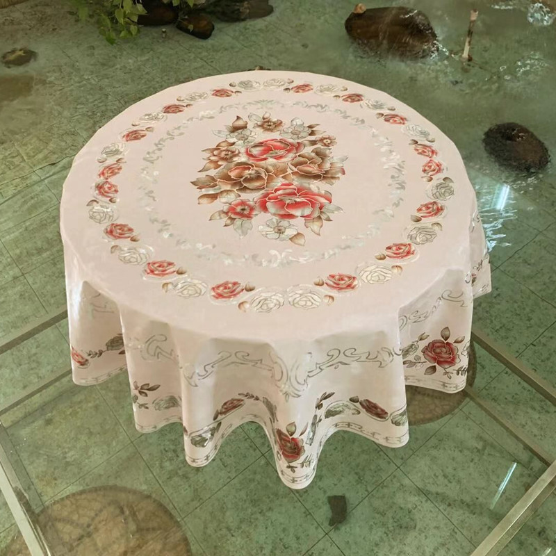 新款欧式烫金桌布 地摊烫金桌布台布pvc烫金桌布免洗台布现剪桌布