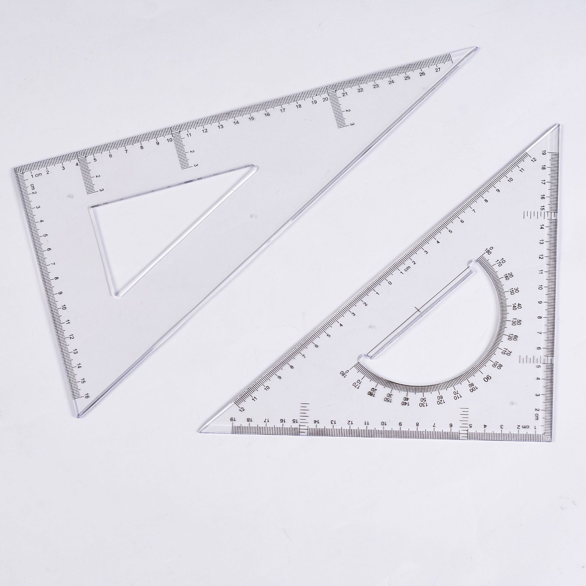 三角板学生文具套装绘图三角板25/30/35/40cm三角板套装
