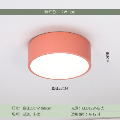 Macaron LED Ceiling Light Hallway Entrance Kitchen Bathroom Lamps Balcony Stairs Engineering Customized Aisle Light