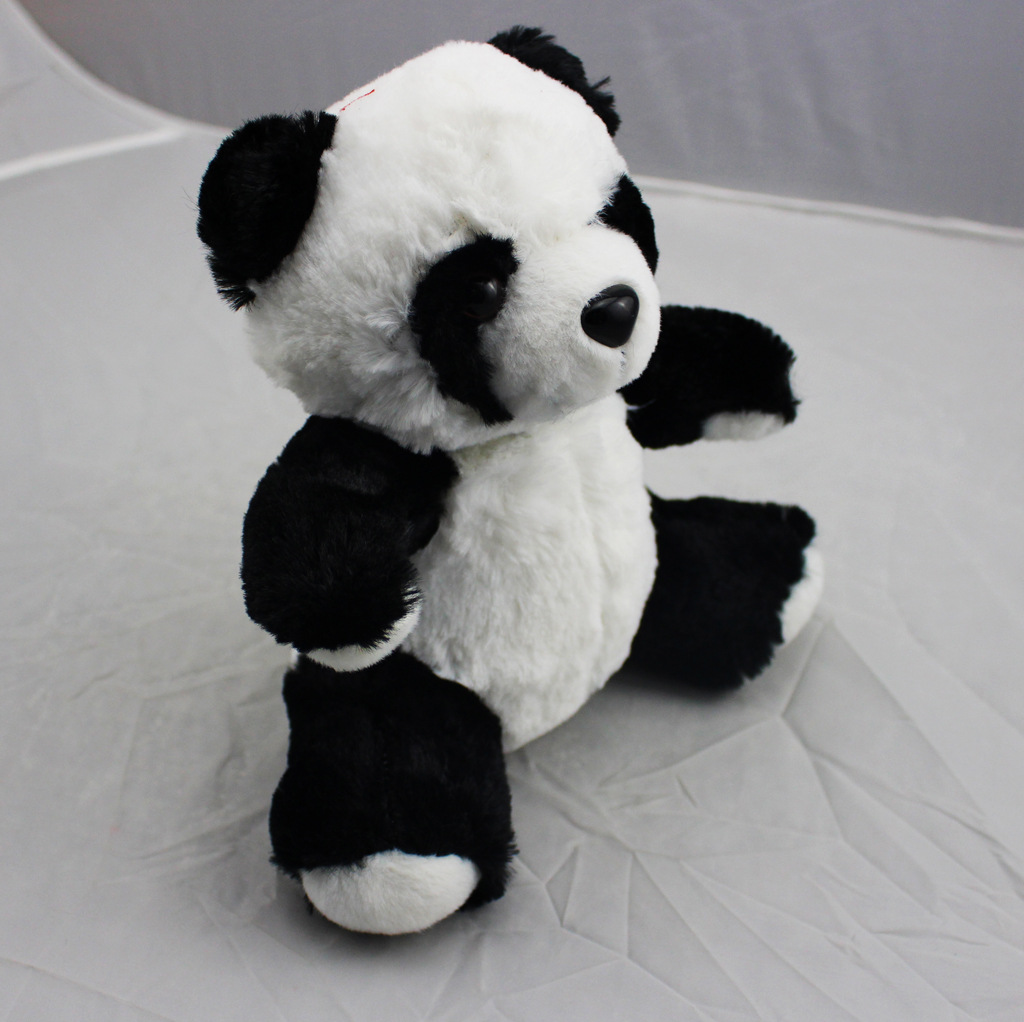 厂家直销国宝熊猫毛绒玩具 坐姿黑白小熊猫公仔抓机娃娃 可定制
