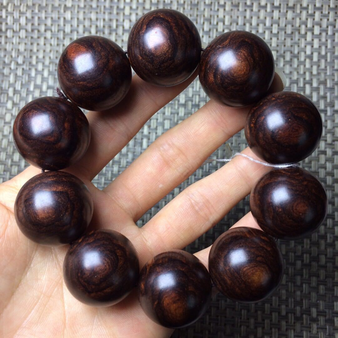 正宗海南黄花梨2.0手串原木对眼鬼脸佛珠男女士108颗文玩手链批发