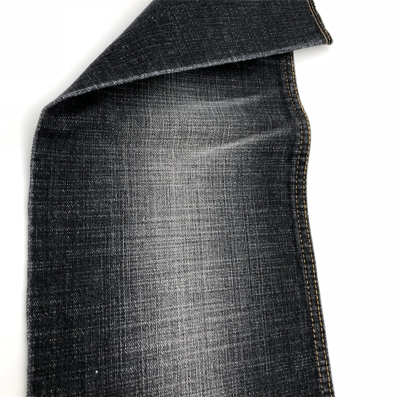 5oz 黑面黑底牛仔混纺布 秋冬