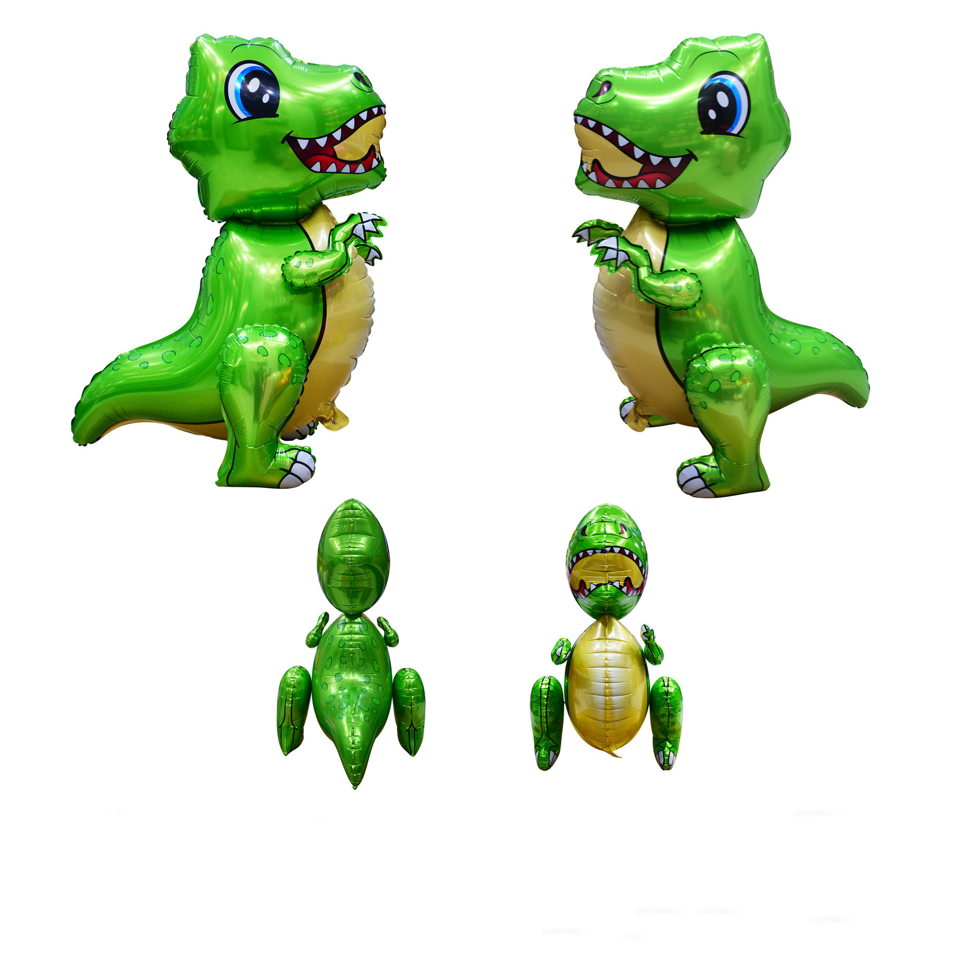 创意跨境新款拼接关节可爱恐龙铝膜气球儿童玩具生日派对装饰批发