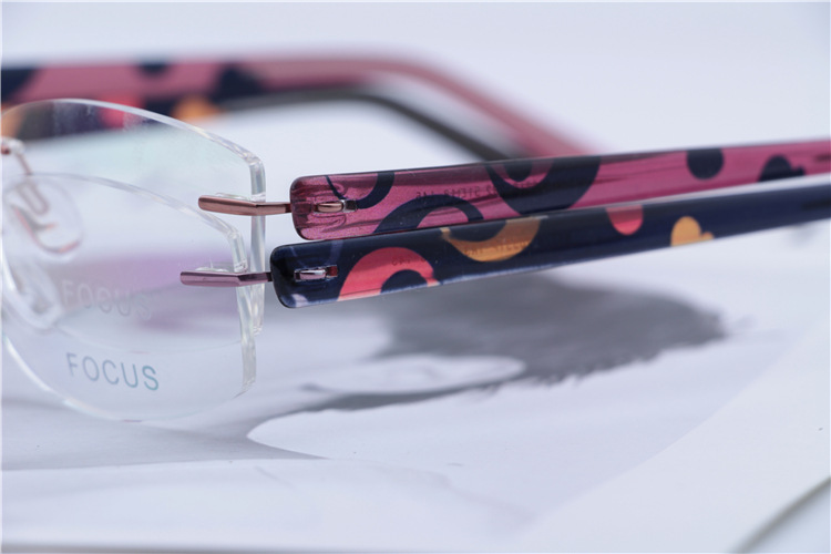 无框纯钛眼镜框男ip电镀钛架眼镜架配tr90混合架女款方框混批处理