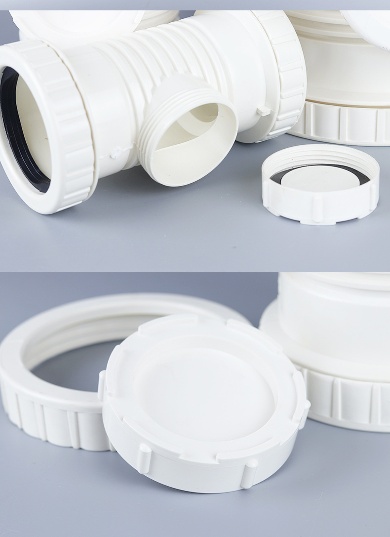 pvcu消音静音下水排水管件立管检查口伸缩双立检dn75 110 125 160