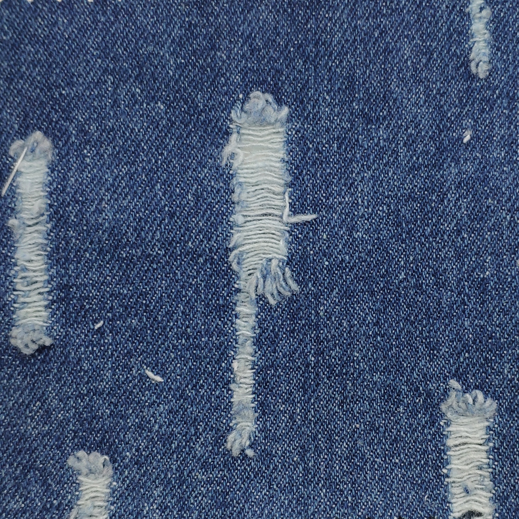 牛仔面料 10*10斜纹钩花破洞牛仔 10oz 外套面料 箱包鞋材需定做