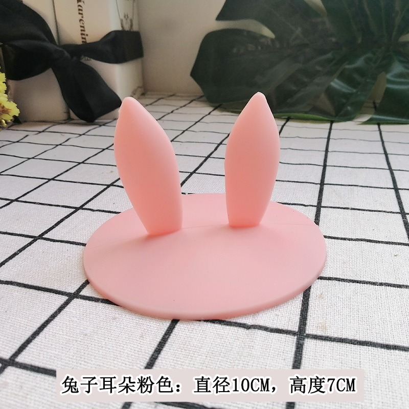Cute Three-Dimensional Cartoon Rabbit Silicone Japanese Food Grade Tea Lid Accessories Universal Universal Mark Cup Cover