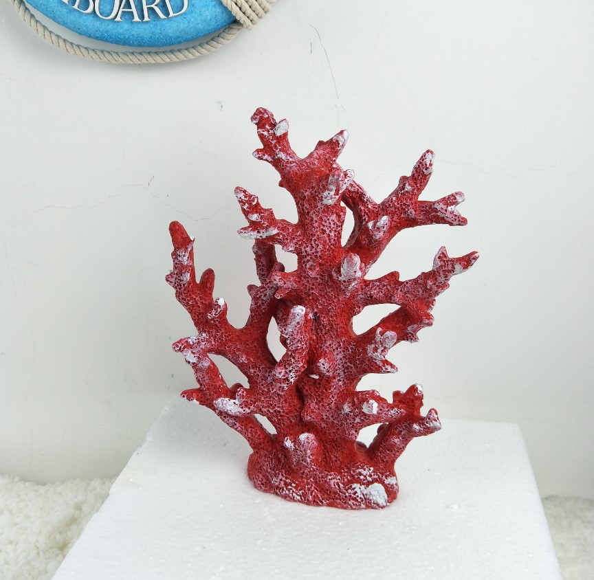 创意地中海风格树脂珊瑚桌面摆件吧台玄关鱼缸造景装饰仿真珊瑚