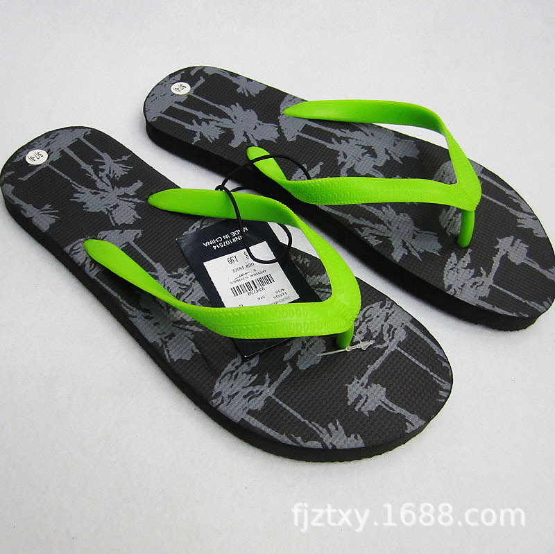 customized logo pattern flip flops manufacturers customized non-slip summer seaside beach flip-flops men‘s sandals