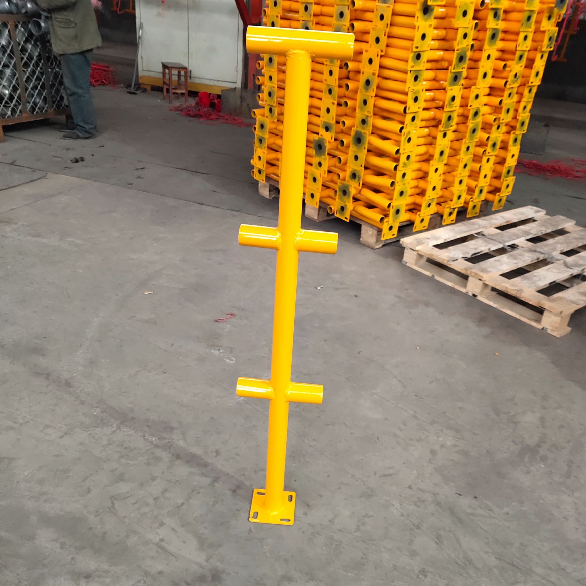 工地防护立杆定制王字杆临边防护立杆建筑楼梯防护立杆