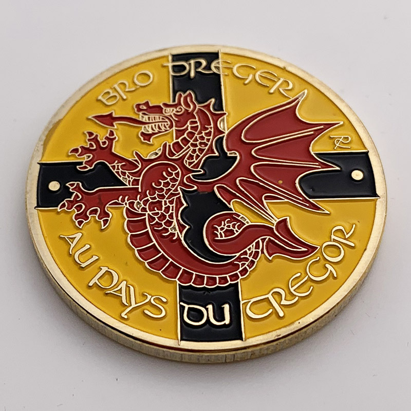 代发 定制飞龙徽章镀金纪念章 收藏工艺定制logo金币硬币纪念币