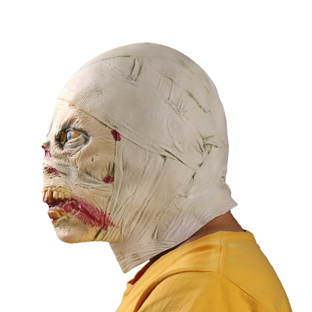 万圣节恐怖生化危机面具头套木乃伊面具恐怖异形鬼僵尸乳胶头套