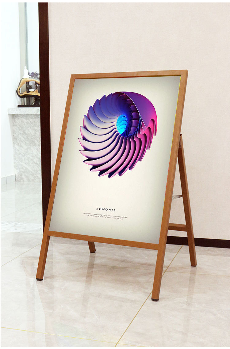 户外广告牌展示牌展架kt板海报架立式落地式铁质a型双面宣传架子