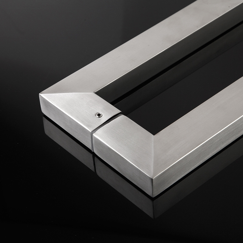 不锈钢双弯拉手 商场ktv方管推拉门把手现代办公室酒店玻璃门拉手