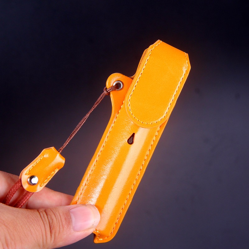 适用relx悦刻五代幻影烟杆5代收纳全包磁吸皮套带挂绳悦克套厂家