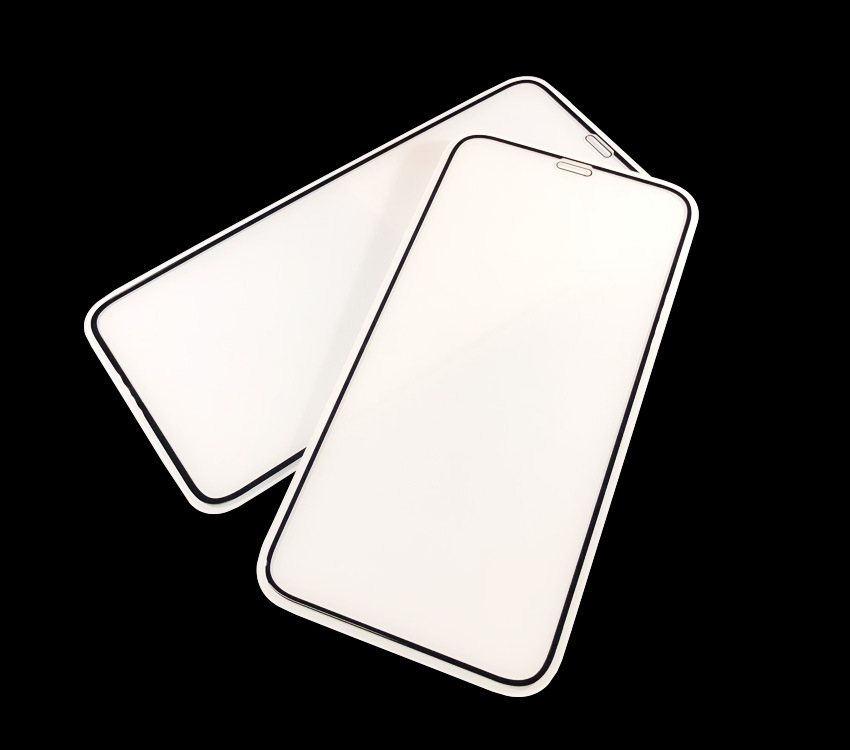适用iphone xs max丝印二强 iphone xr钢化膜9d 全屏丝印钢化膜