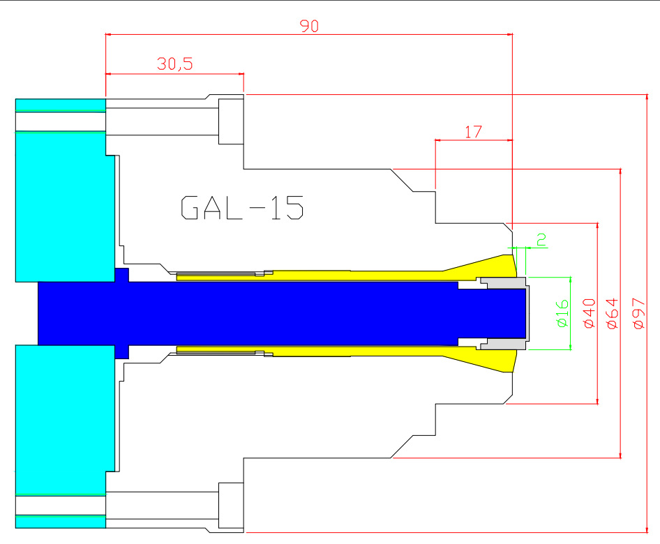 dgdr台湾产气动卡盘 gal-15小型后拉式气动卡盘 迷你空压夹头