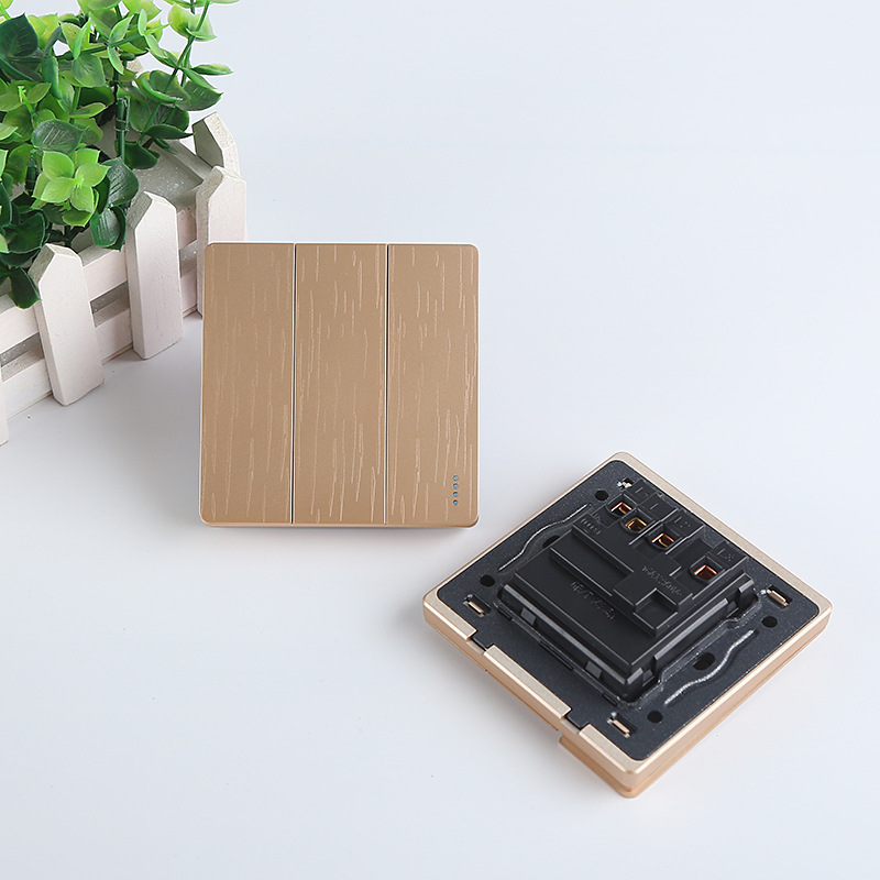 定制暗装三开双控开关