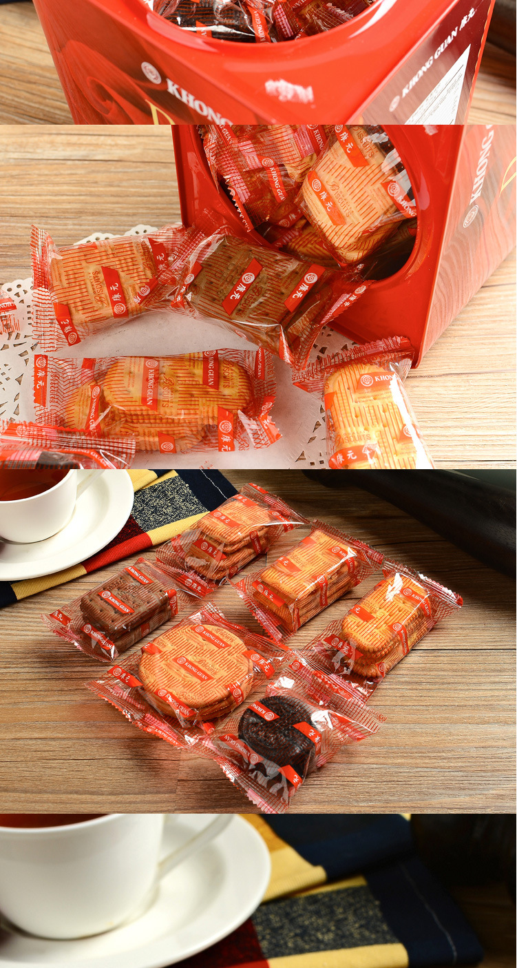 年货 新加坡进口康元玫瑰什锦曲奇饼干rose 桶装礼盒700g*6桶/箱