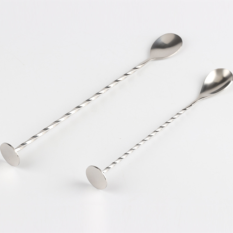 201不锈钢扭纹吧勺 调酒棒 调酒勺 创意酒吧用品