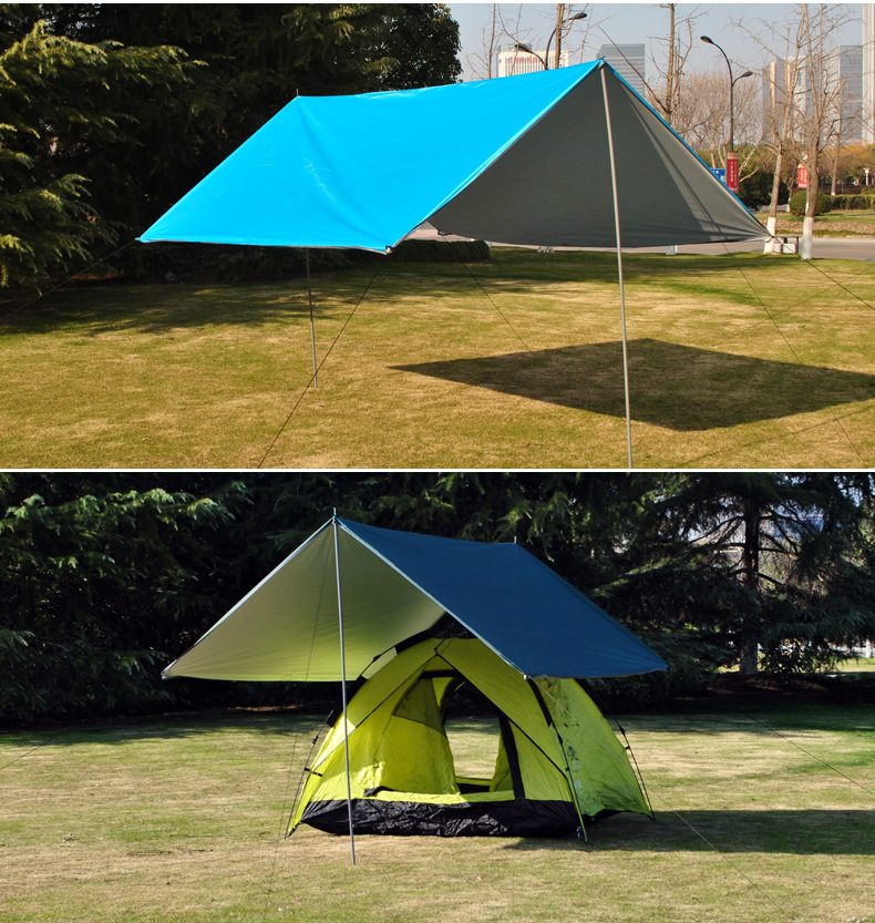 山里人 沙滩天幕帐篷户外简易凉棚野外露营多人遮阳棚防水雨棚