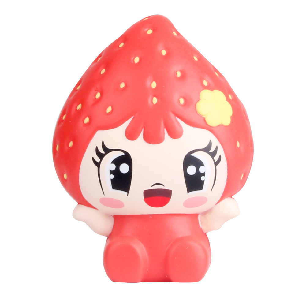 新款squishy慢回弹柔软玩具 创意卡通仿真可爱草莓娃娃儿童玩具