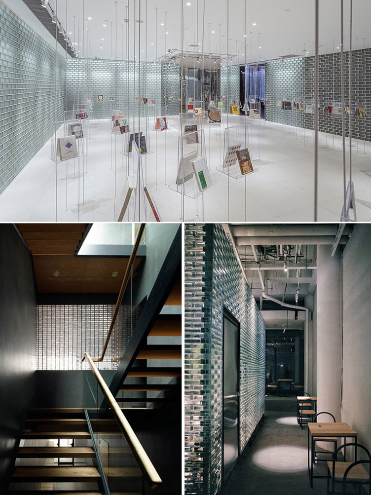 水晶砖气泡玻璃砖条块玄关隔断墙吧台装饰墙 ktv夜场装修定制