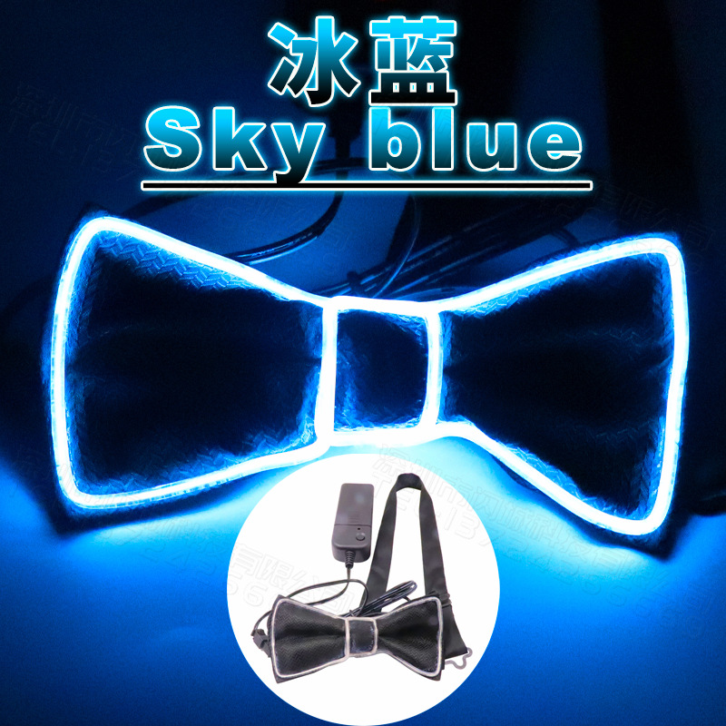 Luminous Bowknot Suitable for Party Christmas Carnival Party Led Light-Emitting Tie Dance Dress up Performance Props