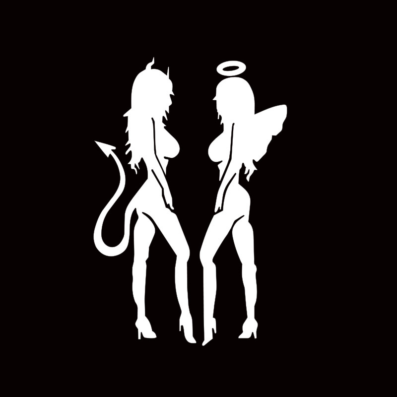 天使恶魔美女白色