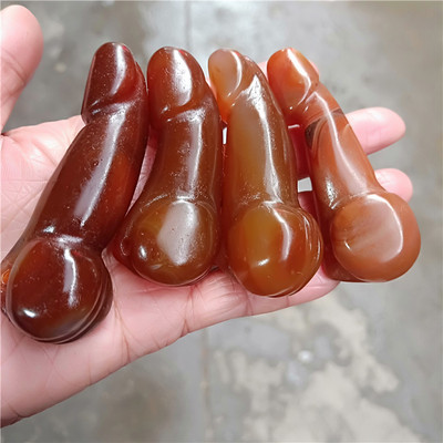 供应珠宝仿古老红色白色玛瑙玉石升职器加薪神器男性小阳具手把件