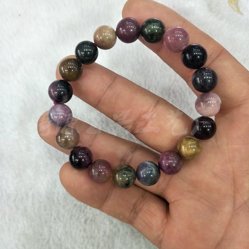 水晶手串七彩石榴石手链