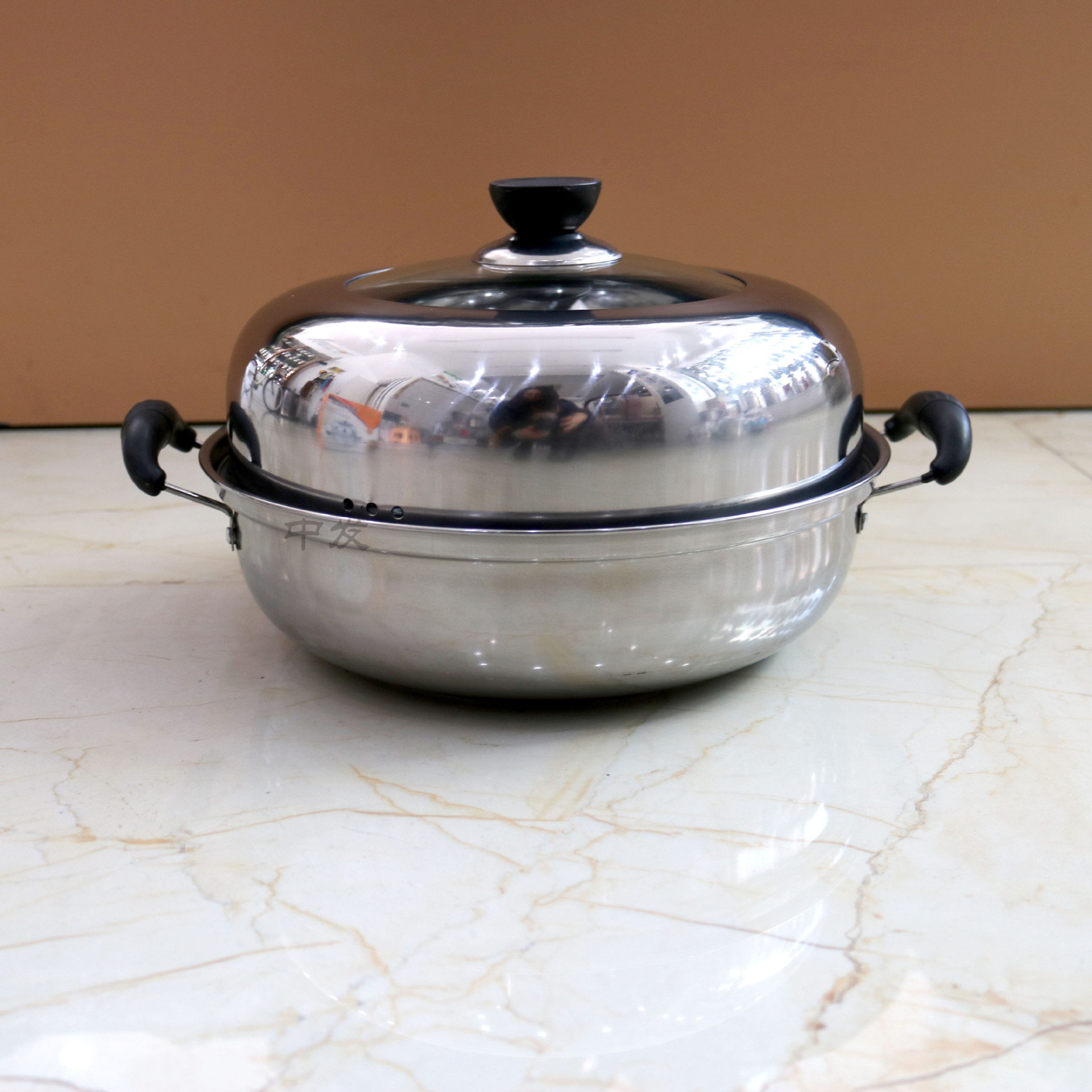 不锈钢汤蒸两用锅 多用单蓖蒸汤锅 28cm蒸锅火锅礼品广告赠品套装