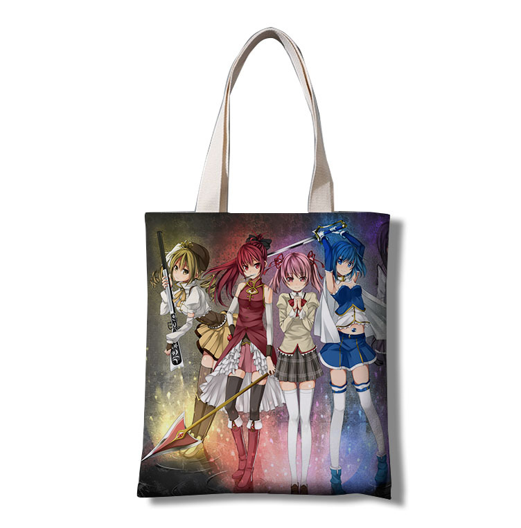 魔法少女小圆 帆布袋手提袋跨境外贸一件代发支持定制周边产品