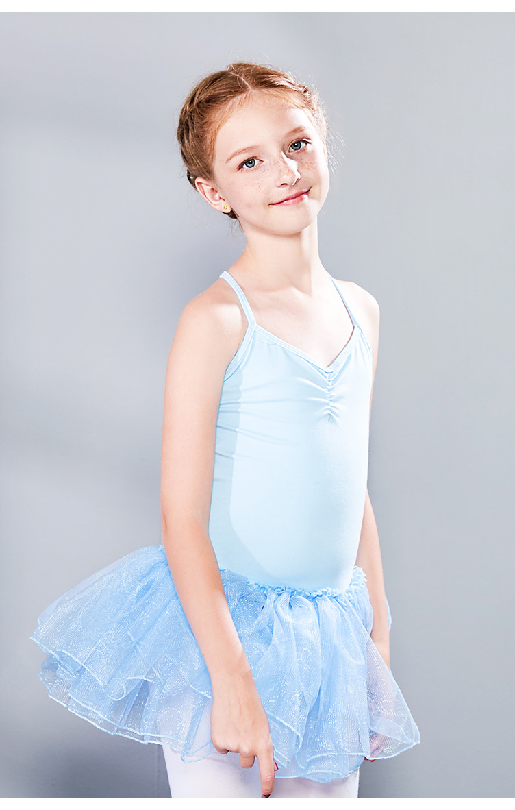 儿童舞蹈服装女童芭蕾舞裙考级服幼儿体操练功服少儿演出服蓬蓬裙