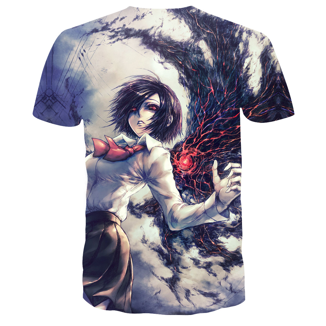 2019外贸新款夏季男士圆领t恤衫 潮流3d数码印花t恤女 厂家批发