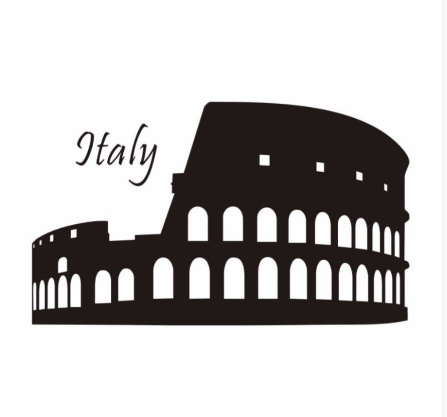 italy 意大利古罗马建筑精雕艺术家居装饰墙贴