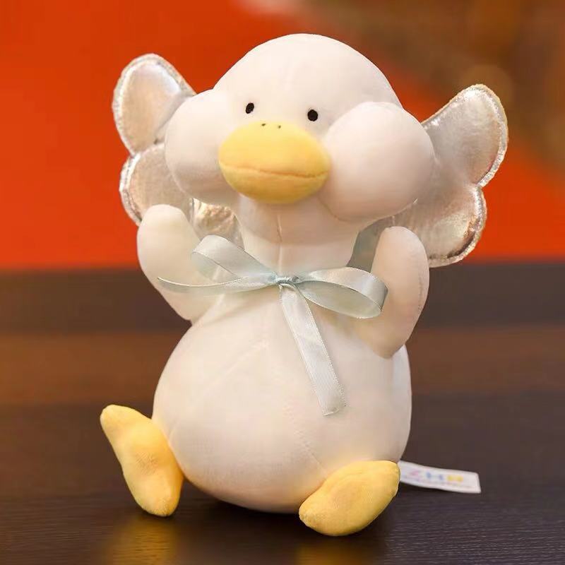 快手抖音网红玩偶可爱少女心加油鸭8寸25cm丑萌抓娃娃机公仔批发