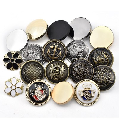 金属扣子圆形男女西装纽扣装饰扣百搭毛呢大衣钮扣金属扣