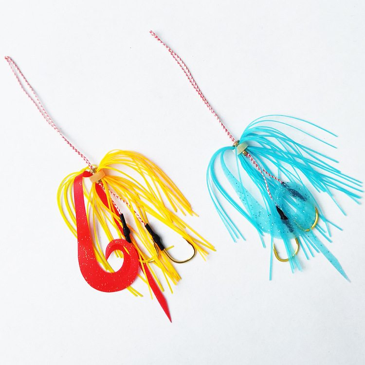 eaby速卖通双卷尾硅胶丝飘带炎月胡须裙子垂钓渔具配件一件代发