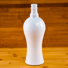 厂家供应500ml杏花村梅瓶牙口白色陶瓷玻璃空瓶 高档一斤装白酒瓶