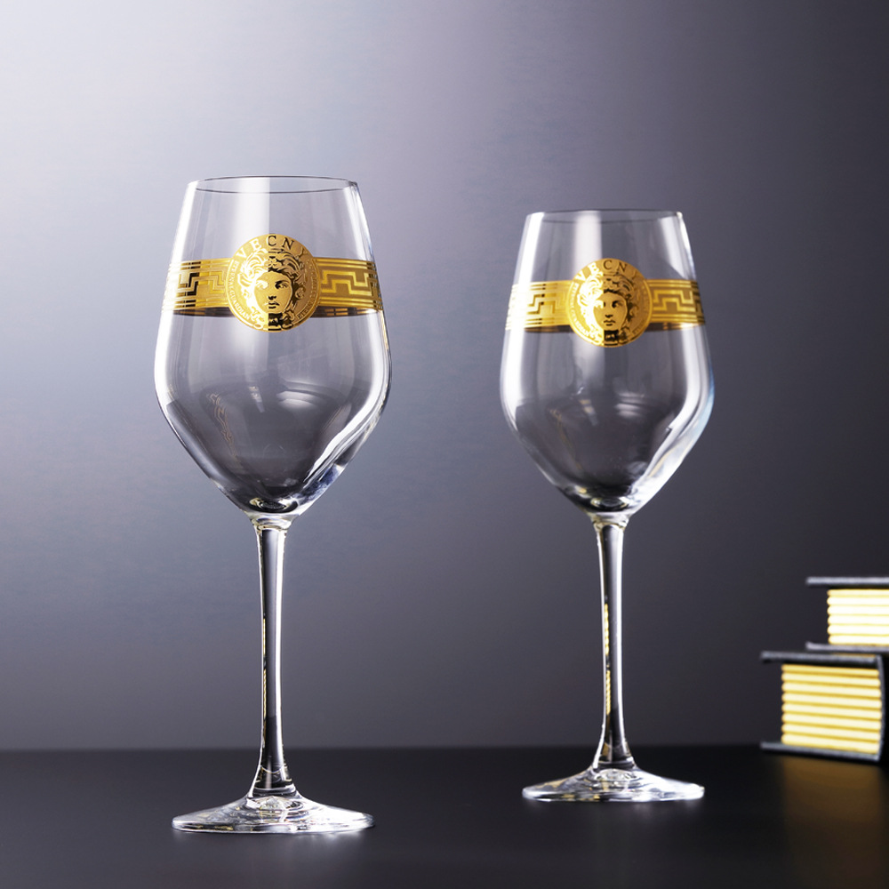 梵思尼酒杯无铅水晶玻璃杯24k纯金镀金工艺
