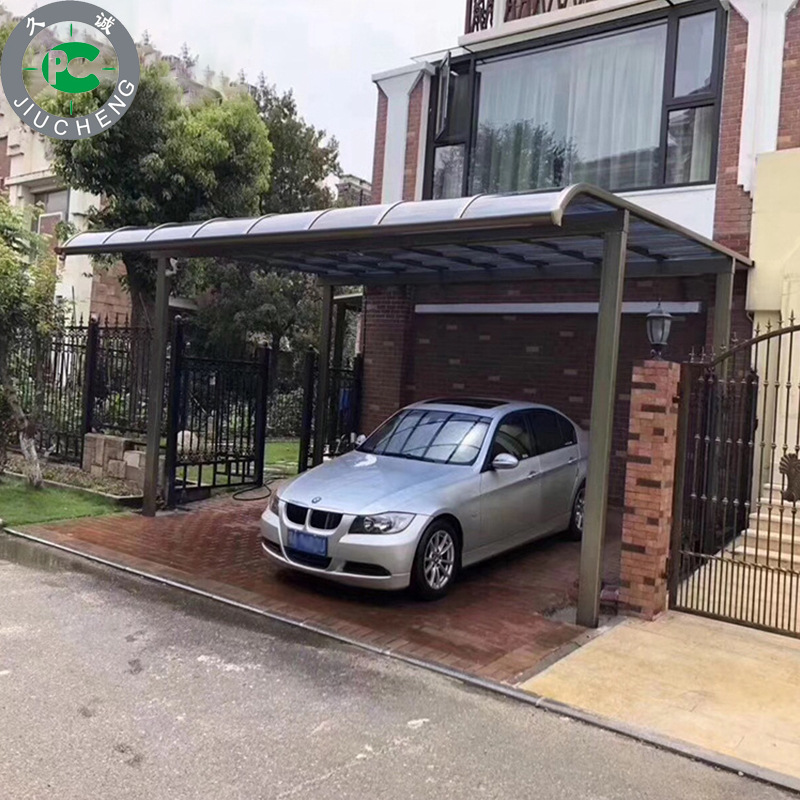 上海家用别墅庭院铝合金汽车车棚拉杆式停车棚自行车遮阳棚车蓬
